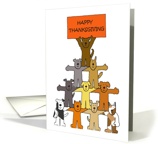 Happy Thanksgiving to the Dog Cartoon Dogs card (1802590)