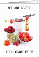 Chocolate Fondue Party Invitation card