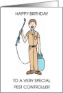 Happy Birthday to Pest Controller Exterminator card