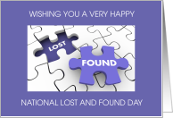 National Lost and Found Day December Puzzle Pieces card