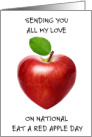 National Red Apple Day December 1st card