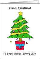 Happy Christmas to Pastor’s Wife Festive Tree with Baubles card