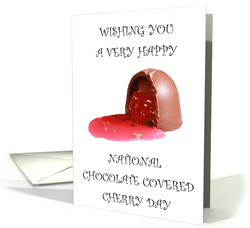 National Chocolate Covered Cherry Day January 3rd card (1815240)