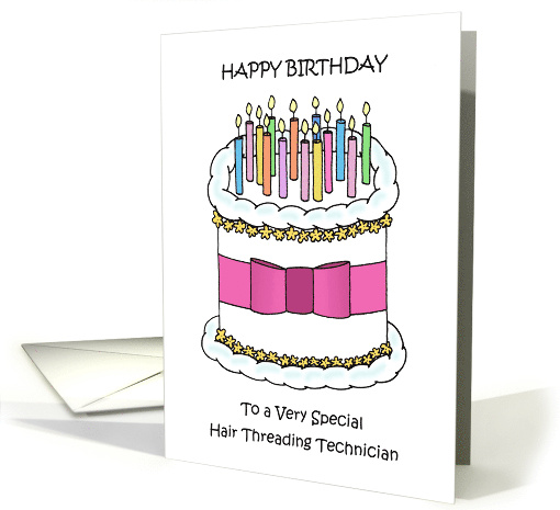 Happy Birthday to Hair Threading Technician card (1815948)
