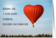 National Balloon Ascension Day January 9th card