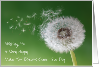 Make Your Dreams Come True Day January 13th card