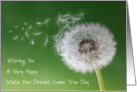 Make Your Dreams Come True Day January 13th card