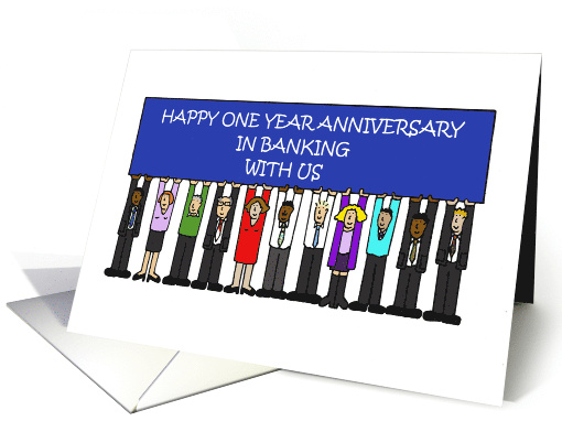 One Year Anniversary In Banking with Us Congratulations card (1819074)