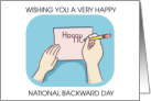 National Backward Day January 31st card