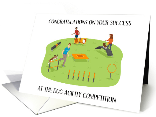 Dog Agility Competition Success Congratulations card (1831510)