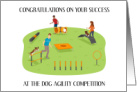 Dog Agility Competition Success Congratulations card