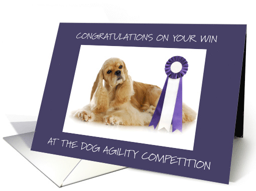 Congratulations Win at Dog Agility Competition card (1831512)