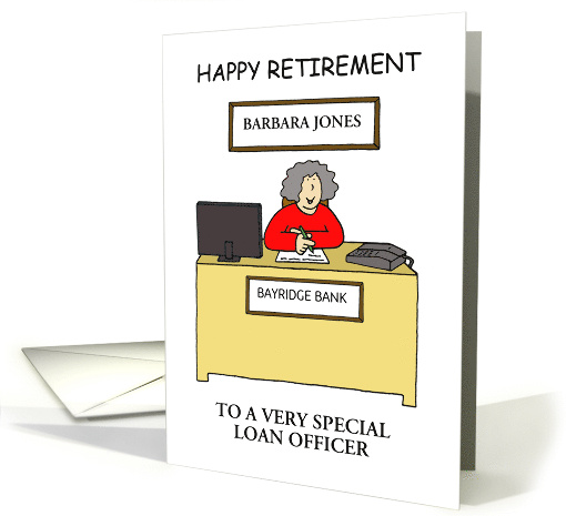 Happy Retirement To Personalize For Her Any Name and Details card