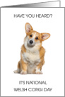 National Welsh Corgi Day March 1st card