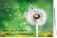National weed Appreciation Day March 28th card