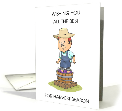 Celebrating Wine Grape Harvest and Crush card (1836148)