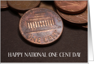 National One Cent Day April 1st card