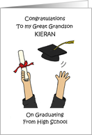 High School Graduation for Great Grandson Any Name card