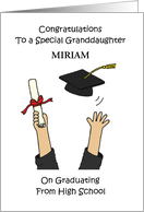 High School Graduation for Granddaughter Any Name card