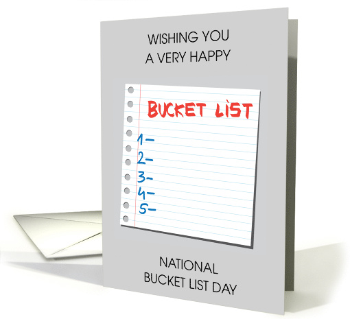 Natioanl Bucket List Day April 24th card (1842424)
