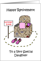 Happy Retirement to Daughter Comfort Zone Armchair card