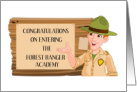 Congratulations on Entering Forest Ranger Academy card