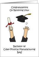 Congratulations Graduation Bachelor of Cyber Physical Manufacturing card