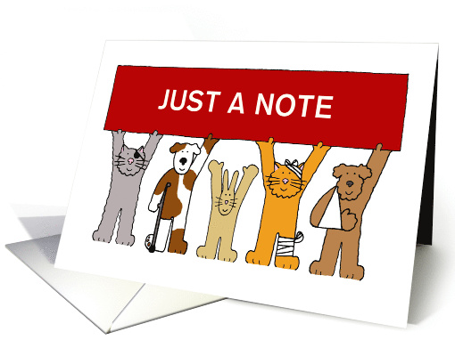 Blank Just a Note to Personalise Any Message Pets at the Vets card