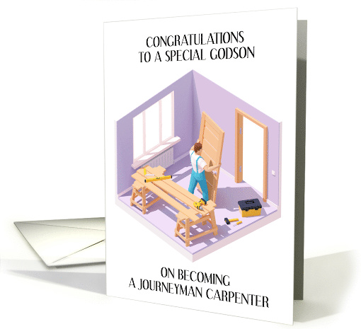 Congratulations to Godson on Becoming a Journeyman Carpenter card