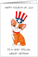 Happy Fourth of July to Great Nephew card