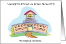 Congratulations on Being Promoted to Middle School card
