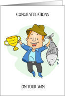 Congratulations on Win in Fishing Tournament card
