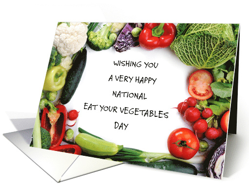 National Eat Your Vegetables Day June 17th card (1858120)