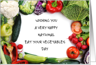 National Eat Your Vegetables Day June 17th card