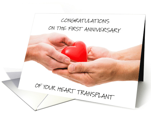 Congratulations First Anniversary of Heart Transplant card (1859974)