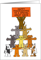 Happy Thanksgiving to Great Niece card