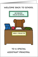 Welcome Back to Assistant Principal to Customize Any Names card