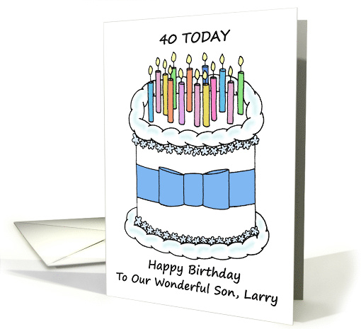 40th Birthday for Son Larry card (1869864)