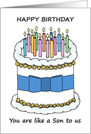 Happy Birthday You are Like a Son to Us card