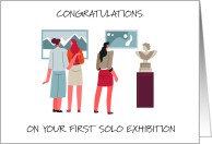Congratulations on First Solo Exhibition card