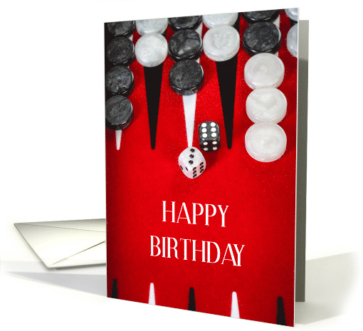 Backgammon Happy Birthday card (1877548)