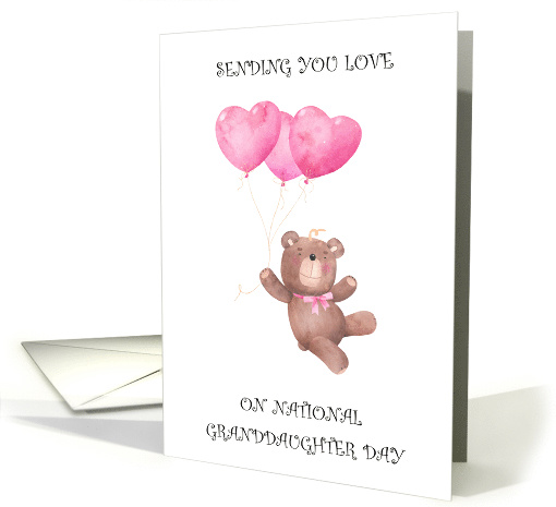 National Granddaughter Day Teddy Bear and Pink Heart... (1877550)