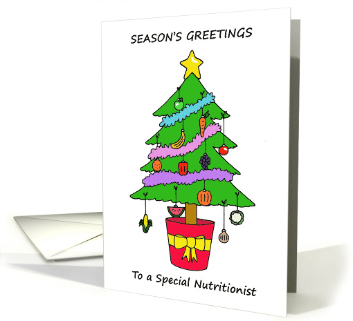 Season's Greetings to Nutritionist Festive tree card (1879718)