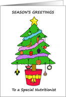 Season’s Greetings to Nutritionist Festive tree card