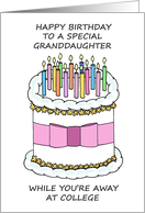 Happy Birthday Granddaughter Away at College card