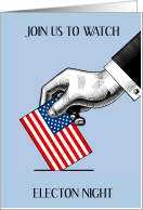 Join Us to Watch Election Night USA Ballot Box card