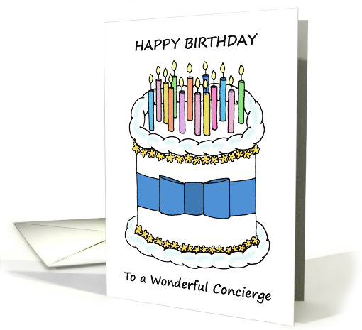 Happy Birthday to Concierge Cake and Candles card (1882836)