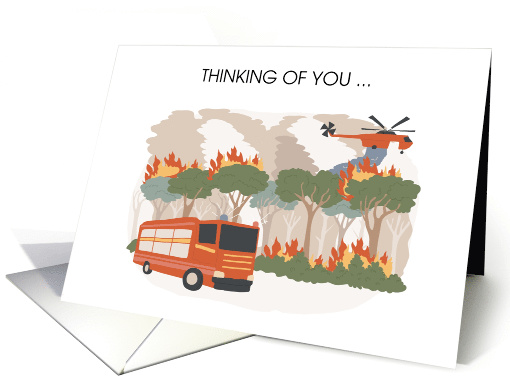 Thinking of You Natural Disaster Fire card (1882922)