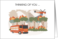 Thinking of You Natural Disaster Fire card