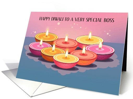 Happy Diwali for Boss Lit Diyas card (1883818)